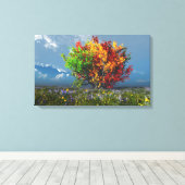 Het Herfst spectrum (namiddag) Canvas Afdruk (Insitu (Houten vloer))
