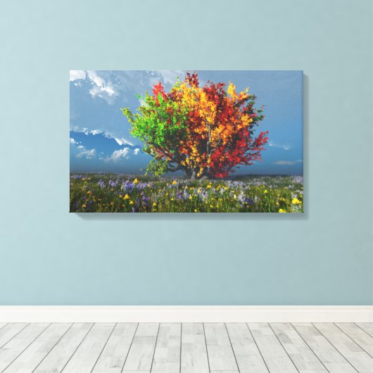 Het Herfst spectrum (namiddag) Canvas Afdruk (Insitu (Houten vloer))