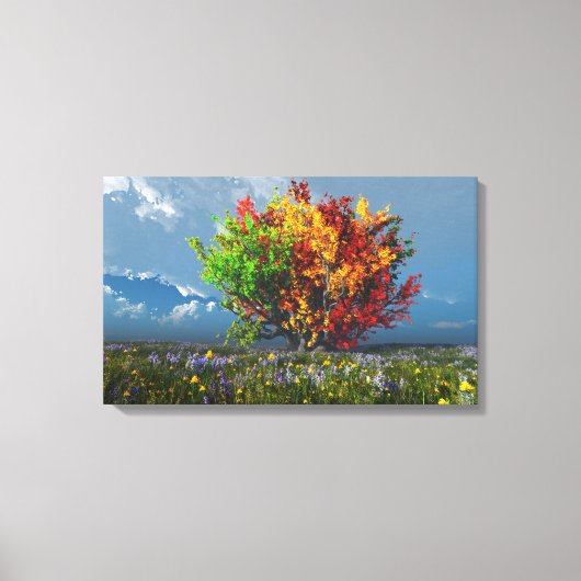 Het Herfst spectrum (namiddag) Canvas Afdruk (Voorkant)