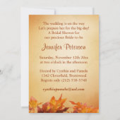 Het herfst verlaat paraplu Vrijgezellenfeest uitno Kaart (Achterkant)