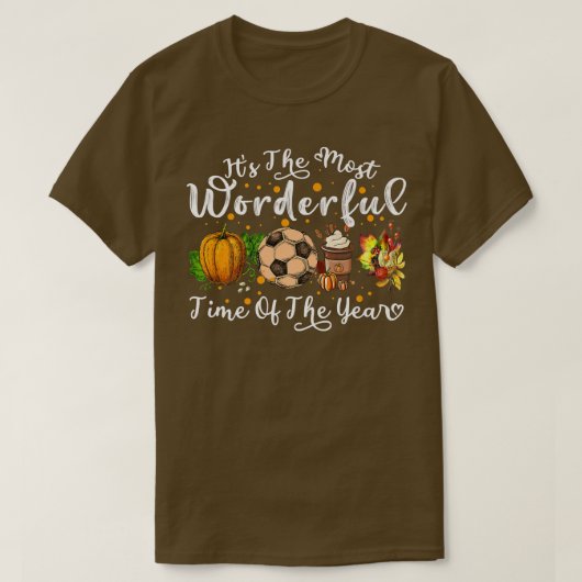 Het herfst voetbal is het mooiste van de t-shirt (Design voorkant)