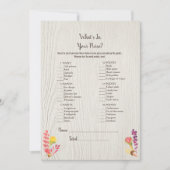 Het herfstbosdier wat zit er in je paardenspel kaart (Voorkant)