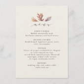 Het herfstbruiningsmenu van de herfstbruiloft menu (Voorkant)