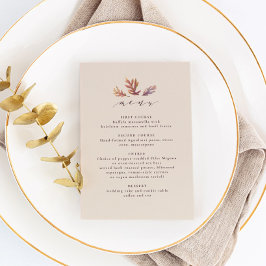 Het herfstbruiningsmenu van de herfstbruiloft menu