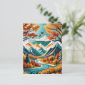 Het herfstgebladerte is een prachtig gezicht om te briefkaart (Staand voorkant)