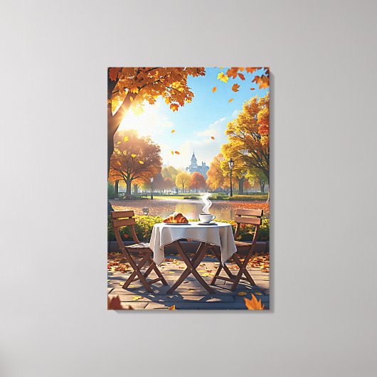 Het herfstontbijt canvas afdruk (Voorkant)