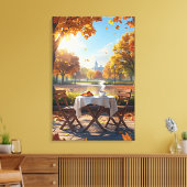 Het herfstontbijt canvas afdruk (Insitu (Woonkamer))