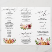 Het herfstprogramma Bliss Tri-Fold Wedding Flyer (Voorkant)