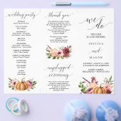 Het herfstprogramma Bliss Tri-Fold Wedding Flyer (Enkel)