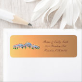 Het herfstthema van de bergen douane terugkeeradre etiket (Insitu)