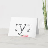 Het herhalen van Hart op "Kastanjebruine" Feestdagen Kaart (Achterkant)