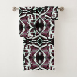 Het herhalen van ondoorzichtige rode en gradiëntkr bad handdoek