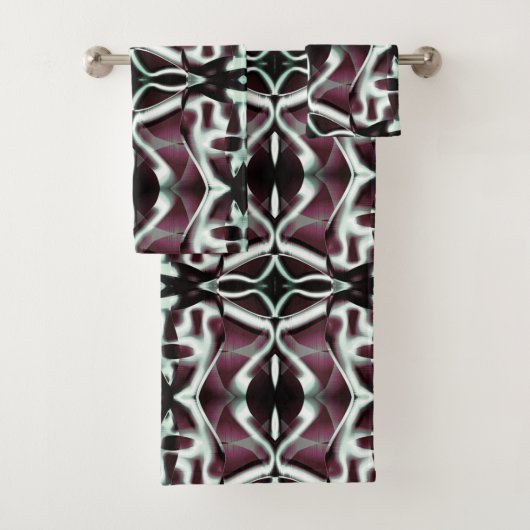 Het herhalen van ondoorzichtige rode en gradiëntkr bad handdoek (Insitu)