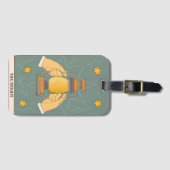 Het Hermit tarot-kaartje modern Major Arcana-ontwe Bagagelabel (Voorkant (horizontaal))