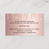 Het heropenen van schoonheidssalon roos gouden gli visitekaartje (Achterkant)