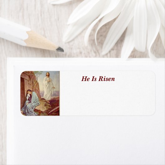 Het herrijzenlabel etiket (Insitu)