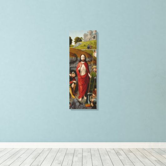Het herstel, met de pelgrims van Emmaus Canvas Afdruk (Insitu (Houten vloer))