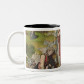 Het herstel tweekleurige koffiemok (Links)