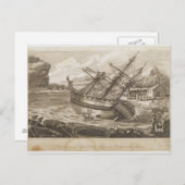 Het herstellen van het schip van Kapitein Cooks Briefkaart (Voorkant / Achterkant)