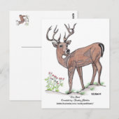 "Het hert" Briefkaart (Voorkant / Achterkant)