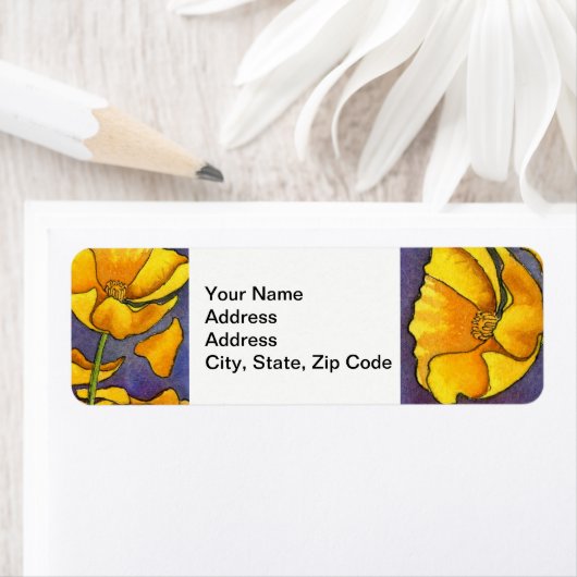 Het het Adres Etiket van de Terugkeer van de bloem (Insitu)