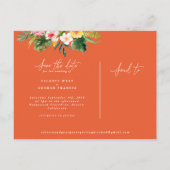 Het het bladmanuscript van de Tropische waterverf  Aankondigingskaart (Achterkant)