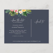 Het het bladmanuscript van de Tropische waterverf  Aankondigingskaart (Achterkant)