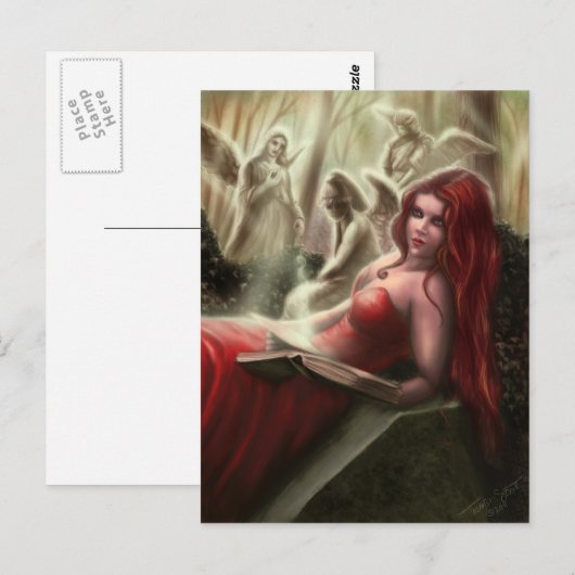 Het het Huilen Briefkaart van Engelen (Voorkant / Achterkant)