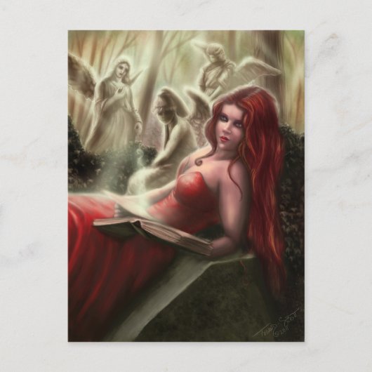 Het het Huilen Briefkaart van Engelen (Voorkant)