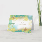 Het het huwelijksthema ~ van het strand dankt u bedankkaart (Achterkant)