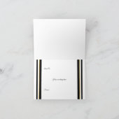 Het het huwelijkswit van de orchidee dankt elegant bedankkaart (Binnen)