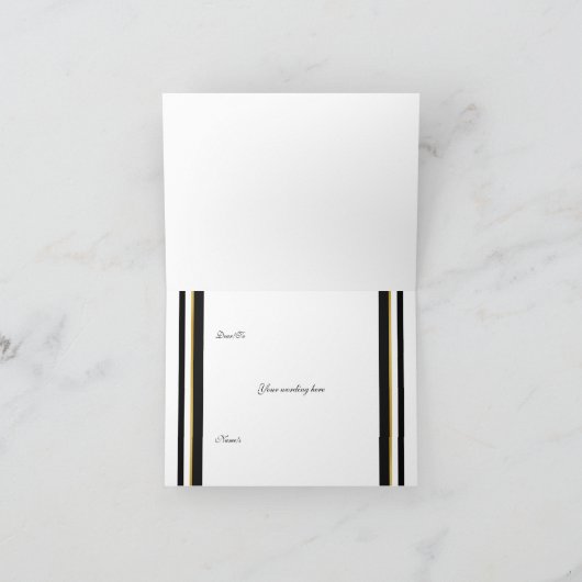 Het het huwelijkswit van de orchidee dankt elegant bedankkaart (Binnen)