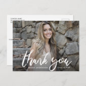 Het het manuscriptafstuderen van de borstel dank u briefkaart (Voorkant / Achterkant)