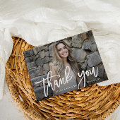 Het het manuscriptafstuderen van de borstel dank u briefkaart