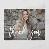 Het het manuscriptafstuderen van de borstel dank u briefkaart (Voorkant)