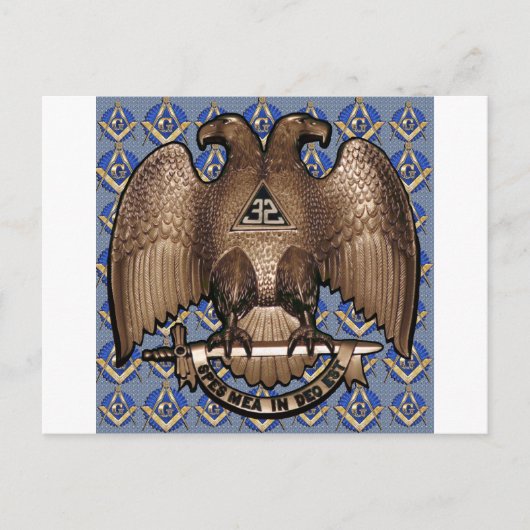 Het het Schotse Vierkant & Kompas van de Rite Briefkaart (Voorkant)