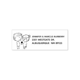 Het het verlaten van het Adres van de KWESTIE van  Zelfinktende Stempel