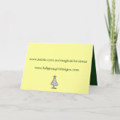 Het het vrolijke Paard van Kerstmis en Wenskaart Feestdagen Kaart (Achterkant)