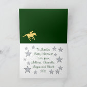 Het het vrolijke Paard van Kerstmis en Wenskaart Feestdagen Kaart (Binnen)