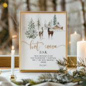 Het hete cacaobalteken. Bosbossen met hete coa Poster