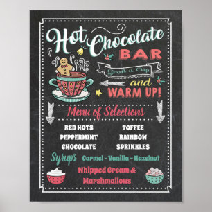 Het hete Chocolade Bar Menu Party-Poster Poster