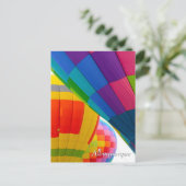 Het hete luchtballonspektakel van dichtbij briefkaart (Staand voorkant)