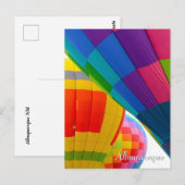Het hete luchtballonspektakel van dichtbij briefkaart (Voorkant / Achterkant)
