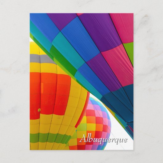 Het hete luchtballonspektakel van dichtbij briefkaart (Voorkant)