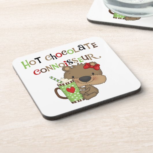 Het hete Meisje ChocolateConoisseur draagt Drankjes Onderzetter (Linkerzijde)