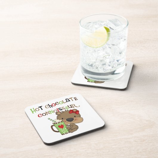 Het hete Meisje ChocolateConoisseur draagt Drankjes Onderzetter (Rechterzijde)