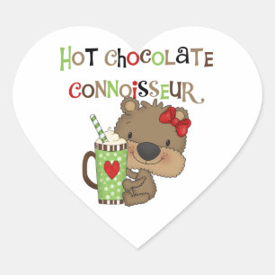 Het hete Meisje ChocolateConoisseur draagt Hart Sticker