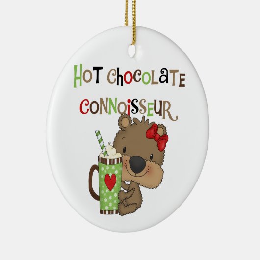 Het hete Meisje ChocolateConoisseur draagt Keramisch Ornament (Rechts)