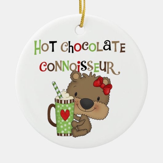 Het hete Meisje ChocolateConoisseur draagt Keramisch Ornament (Voorkant)