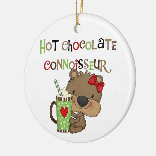 Het hete Meisje ChocolateConoisseur draagt Keramisch Ornament (Links)